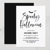 Black Brush Letters Éffrayant Halloween Party