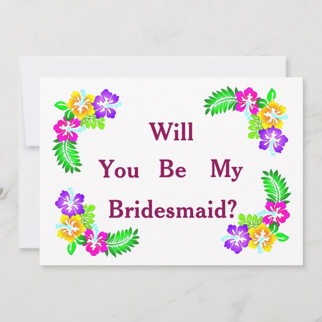 Invitation Black Chalk Board Floral Seras-tu ma servante (Devant)