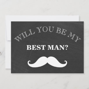 Invitation Black Chalkboard Êtes-Vous Mon Meilleur Homme ?