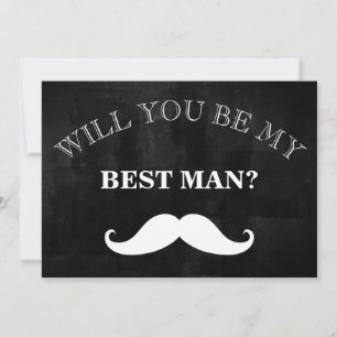 Invitation Black Chalkboard Êtes-Vous Mon Meilleur Homme ?