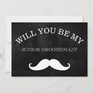 Invitation Black Chalkboard Serez-Vous Mon Groomsman
