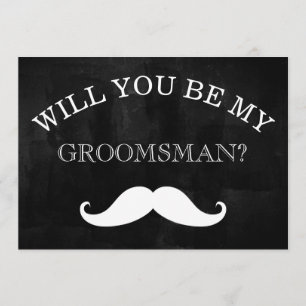 Invitation Black Chalkboard Serez-Vous Mon Groomsman