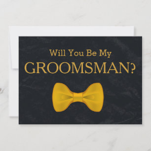 Invitation Black Chalkboard Will You Be my Groomsman