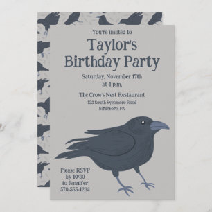 Invitation Black Crow Light Grey