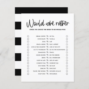 Invitation Black Cute Calligraphie Voudrait-Elle Plutôt Jouer