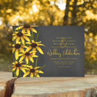 Black Eyed Susan wildflower chalkboard wedding