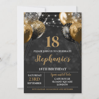 Invitation Black Gold 18e Invitation