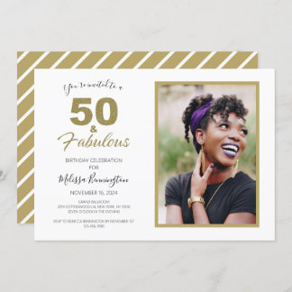 Invitation Black Gold 50 et fabuleuse fête d'anniversaire pho