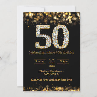 Invitation Black Gold 50e anniversaire