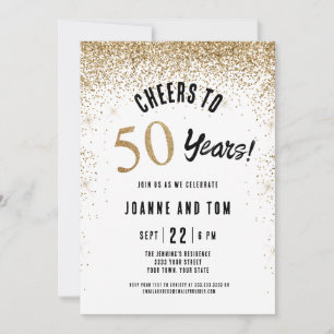 Invitation Black Gold félicite pour 50 ans de mariage 