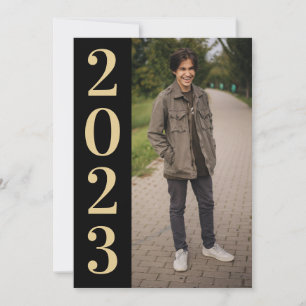 Invitation Black Gold Grand Nombre 2022 Grad Open House