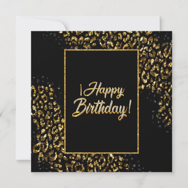 Invitation Black Gold & Jewel Leopard (Devant)