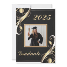 Black Gold White Graduation 2025