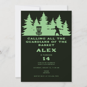 Invitation Black Guardians of the Disk Golf Anniversaire Part