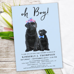 Invitation Black Labrador Retriever Chien Chien Chien Chien G
