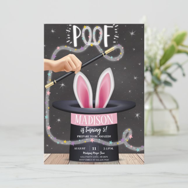 Invitation Black Magic Show Anniversaire (Debout devant)