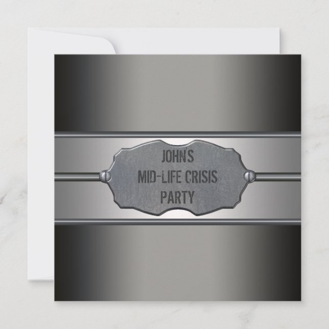 Invitation Black Meetal Mans 40e fête d'anniversaire (Devant)