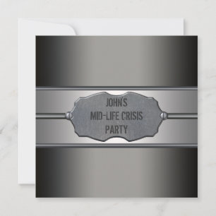 Invitation Black Meetal Mans 40th Birthday Party