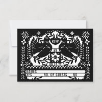 Black Mexicaine Fantail Doves Papel Picado RSVP