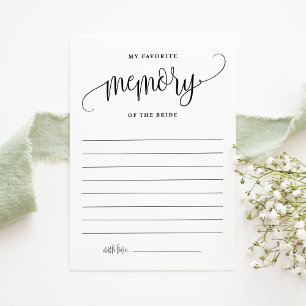 Invitation Black My Favorite Memory of the Bride Card