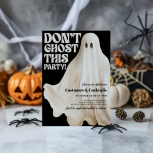 Invitation Black N'abandonne Pas Cette Fête Drôle Halloween