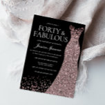 Invitation Black Rose Gold robe femmes 40e fête d'anniversair<br><div class="desc">Black Rose Gold Dress Womans 40th Birthday Party Invitation 40 et fantastiques Variations à l'invitation et articles correspondants dans notre magasin</div>