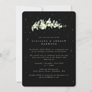 Invitation Black Snowberry+Eucalyptus Réception de mariage