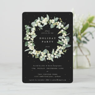 Invitation Black Snowberry+Eucalyptus Wreath Fête