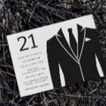 Invitation Black Suit & Cravate 21e anniversaire fête<br><div class="desc">Black Suit & Cravate 21e Anniversaire Fête Invitation Voir la collection correspondante à Niche et Nest Store Merci beaucoup</div>