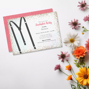 Invitation Black Suspendants Bachelor Party