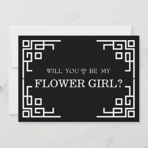 Invitation Black Swirl Bordure Mignonne Tu Seras Ma Fille Fle
