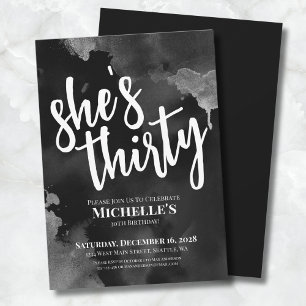 Invitation Black White 30e anniversaire