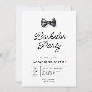 Invitation Black & White Bachelor Party