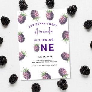 Invitation Blackberry 1er anniversaire   Berry First