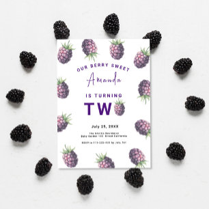 Invitation Blackberry 2e fête d'anniversaire   Berry First