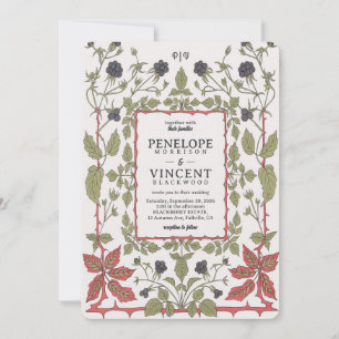Invitation Blackberry d'automne vintage