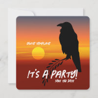 Blackbird Party Sunset Raven