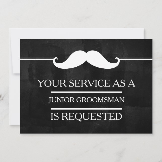 Invitation Blackboard Your Service as a Groomsman Request (Devant)