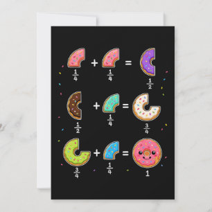 Invitation Blagues de maths sur les fractions de beignets
