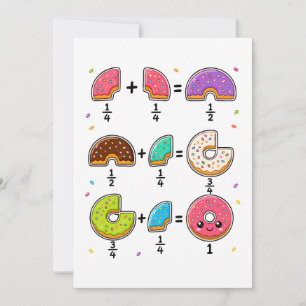Invitation Blagues de maths sur les fractions de beignets