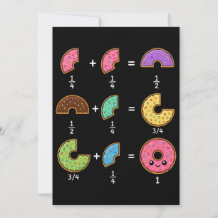 Invitation Blagues de maths sur les fractions de beignets