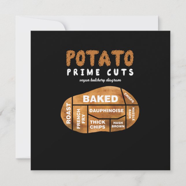 Invitation Blagues drôles de frites Cadeau pour les amateurs  (Devant)