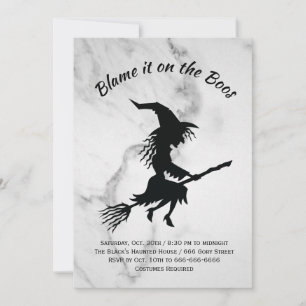 Invitation Blâmez-le du Boos Marble Halloween Party