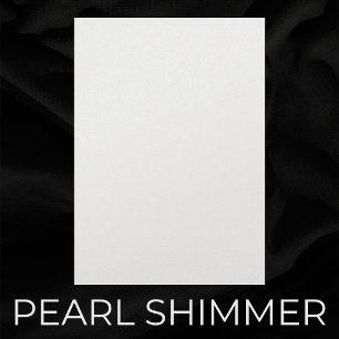 Invitation Blanc blanc clair 5" x 7" Pearl Shimmer Mariage
