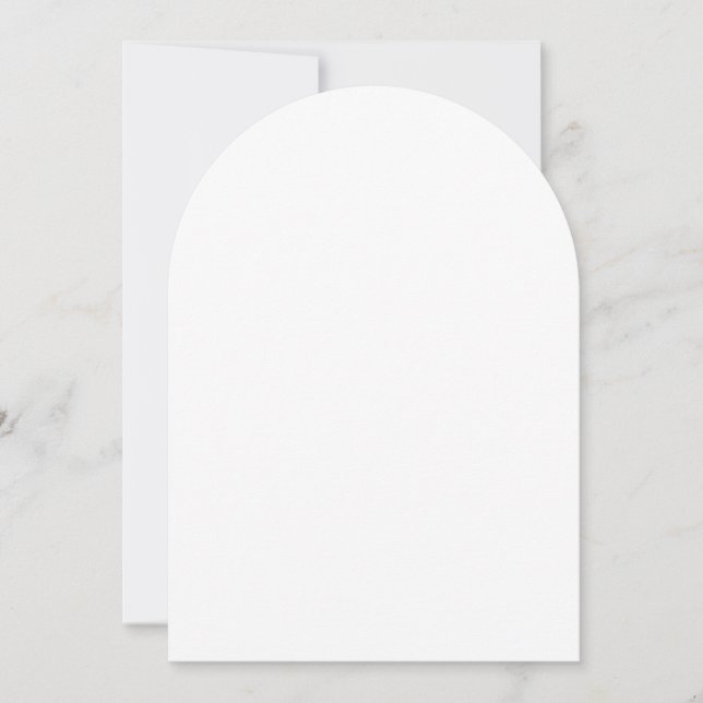 Invitation Blanc clair 5" x 7" Arc blanc Anniversaire (Devant)