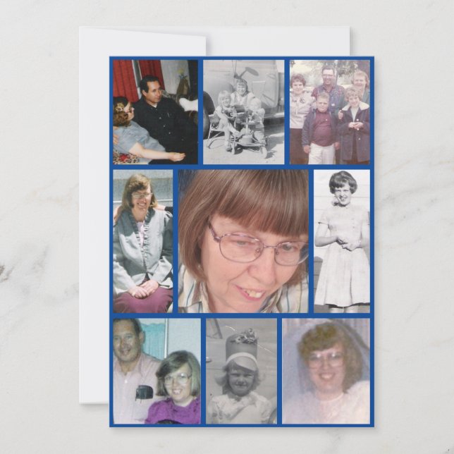 Invitation Blanc Daffodil Love Mémoire 9 Photo Mémorial (Devant)