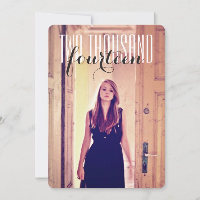 Invitation Blanc de noir de lycée de fête de remise des (Devant)