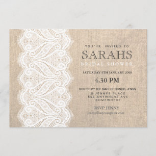 Invitation blanc de partie de Fête de la mariée de