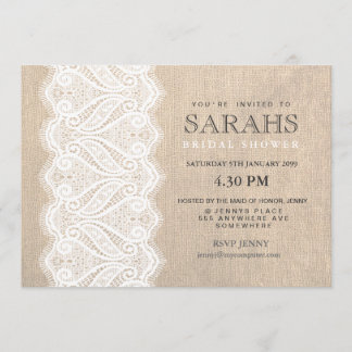 Invitation blanc de partie de Fête de la mariée de
