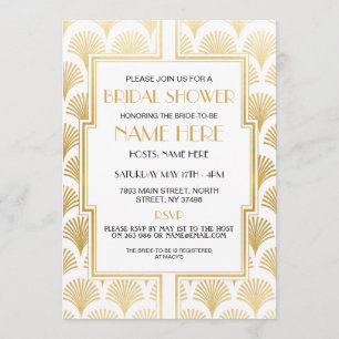 Invitation Blanc des années 1920 d'art déco de Fête de la